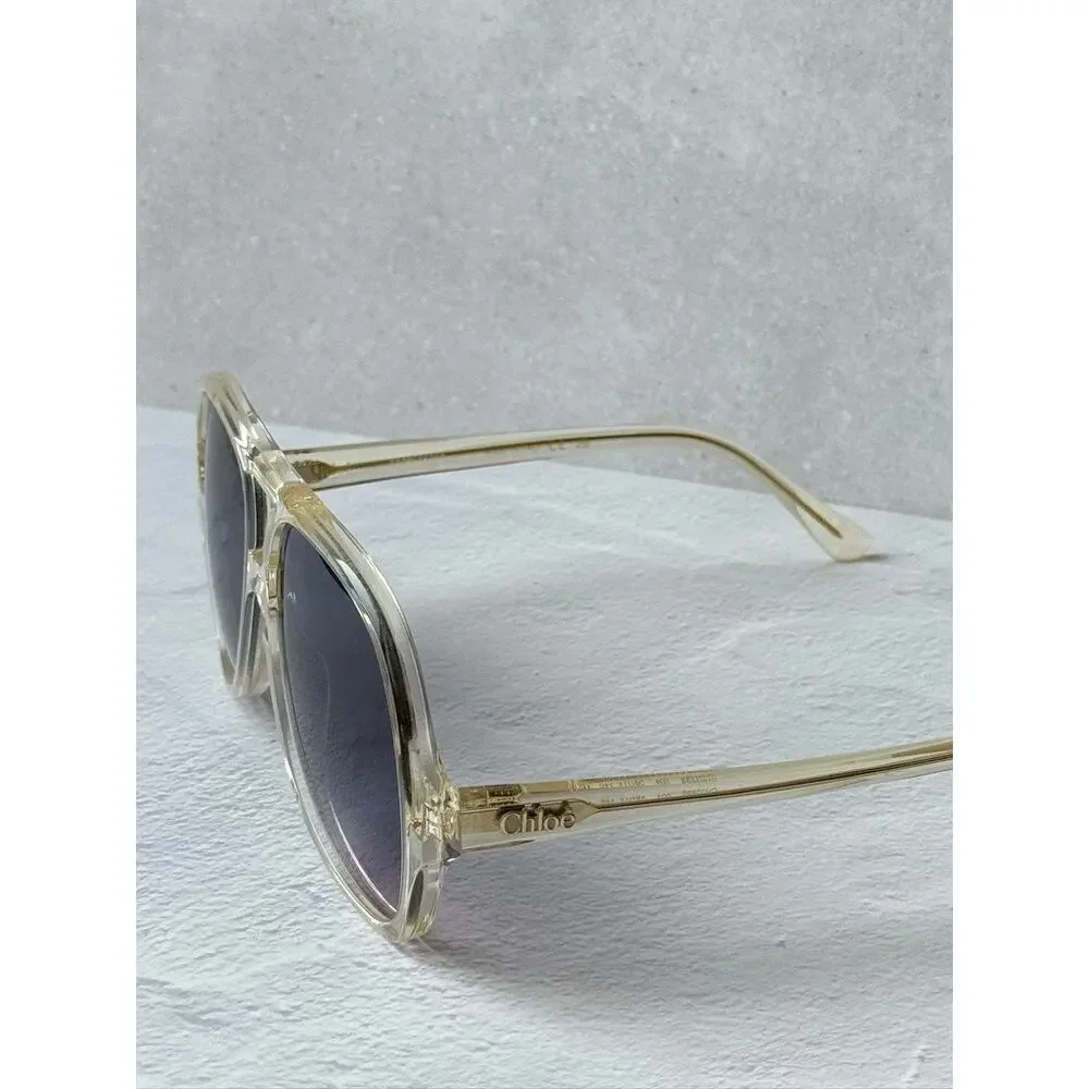 NEW Chloe CH0289S Aviator Sunglasses in Transparent Yellow